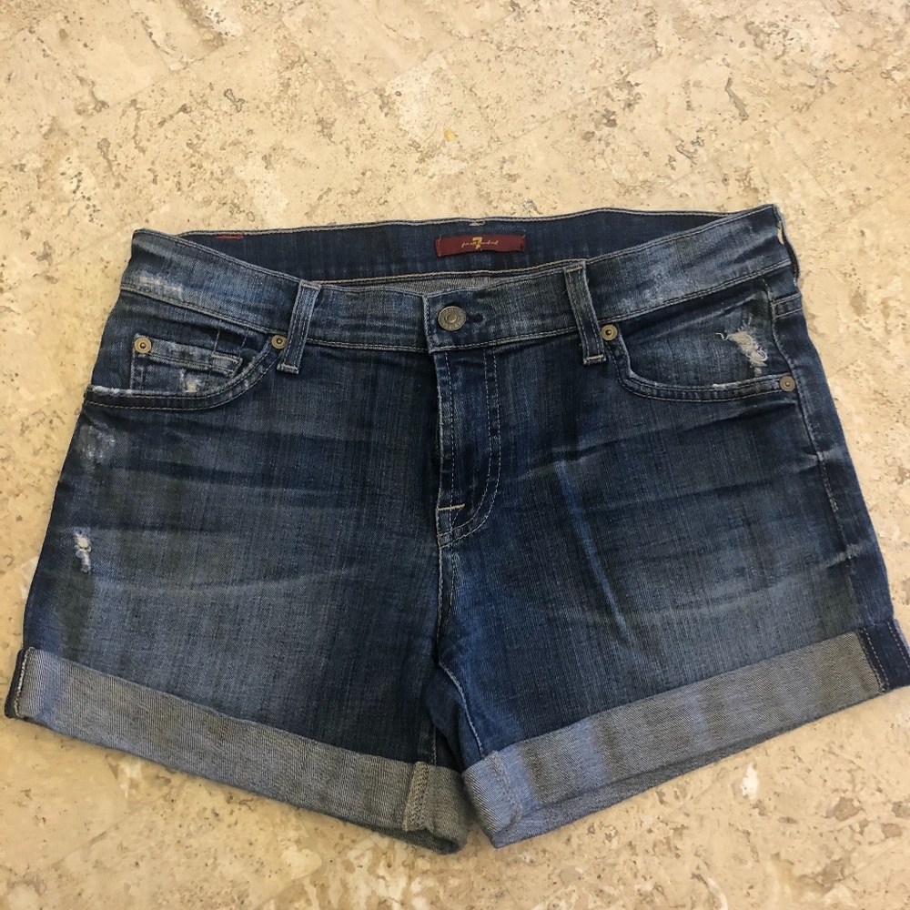 7 For All Mankind Cuffed Denim Short